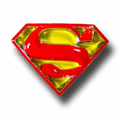 Cartoon Superman Logo 3D